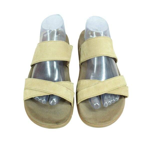 LL Bean Go-Anywhere Brown Leather Slip On Comfort Casual Sandals Size 10 M - Picture 5 of 9